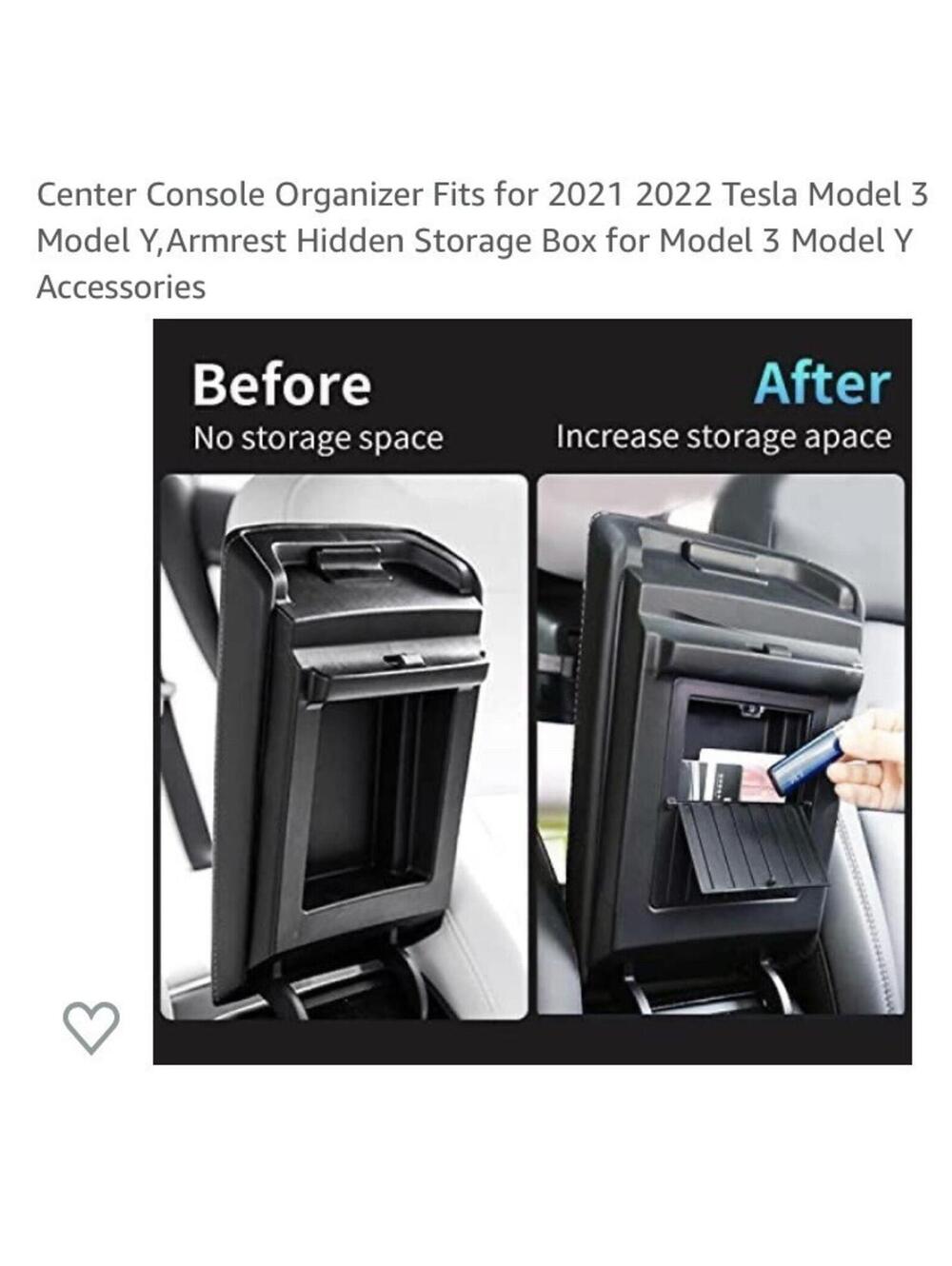 Tesla Center Console Organizer Storage Tray Compatible Model 3 Y Accessories New